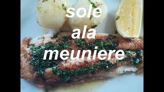 How to make the classic Dover Sole ala Meuniere pan fried Dover sole with parsley and brown butter [upl. by Orji260]