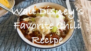 Walt Disney’s Favorite Chili Recipe [upl. by Nattirb]