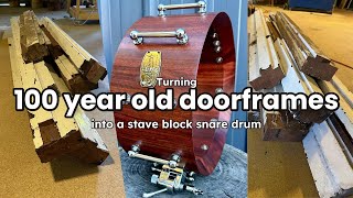 100 year old doorframe turned into a Nowak Jarrah Block Snare Drum Extended Version [upl. by Ecenaj]