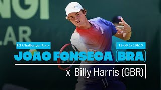 JOÃO FONSECA x Billy Harris  ATP Challenger Cary R1  LIVE COMENTÁRIOS [upl. by Penelope916]