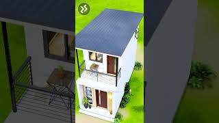 3x6 Meters 2 Storey Small House Design shorts shortsvideo housedesign 2storeyhousedesign [upl. by Lekram]