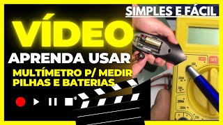 🔋COMO TESTAR PILHAS e BATERIAS com MULTÍMETRO digital muito fácil 🪫 pilhas multimetro baterias [upl. by Koffman244]