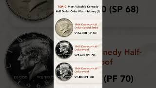 TOP 10 Most Valuable Kennedy Half Dollar Coins Worth Money 1 coin coincollecting dollar [upl. by Ibbed]