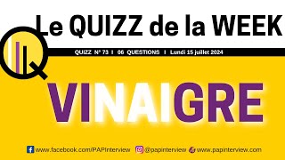 Q2W n°73  Vinaigre [upl. by Odnuges]