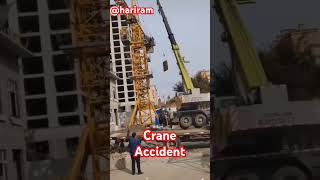 Crane accident 😭😭🏗🏗 accident sahani crane [upl. by Aciretehs]