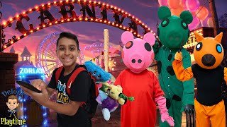 Piggies carnival with superheroes home game  Deion’s Playtime skits [upl. by Juliano]