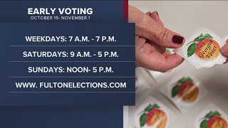 Early voting begins in October in Fulton County [upl. by Airemaj267]