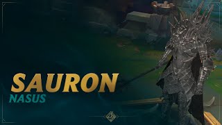 Sauron Nasus  The Lord of the Rings 👁️​ RuneForge—LoL Custom Skins [upl. by Elyagiba]