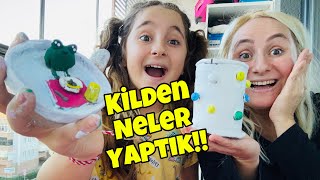 EVDE KENDİM KİLDEN TABAK VE KALEMLİK YAPTIM  DIY [upl. by Thecla754]