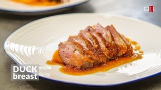 Duck Breast with Orange Sauce Gastrique  Food Channel L Recipes [upl. by Adiv]