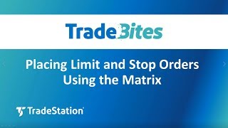 Placing Limit and Stop Orders in the Matrix [upl. by Chaffinch]