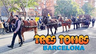 Tres Tombs de San Antoni 2024  Sant Andreu Barcelona Spain 4K [upl. by Einhoj]