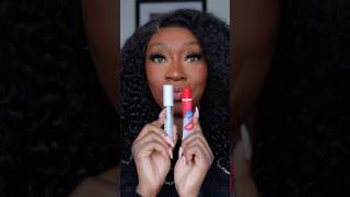 Clear gloss and lip tatto 😱❤️🔥 love lipstick liptattoo lipstickhacks makeuptutorial [upl. by Pattin]