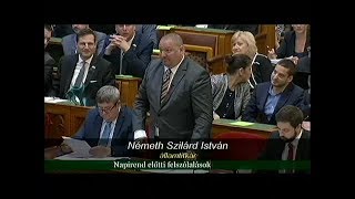 Németh Szilárd válasza Gyurcsány Ferenc napirend előtti felszólalására [upl. by Aknahs]