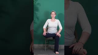 Seated Chair Pigeon Pose  Chair Yoga For Seniors and Beginners [upl. by Rondon695]