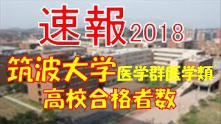 【速報】筑波大学 医学群医学類 2018年平成30年 合格者数高校別ランキング [upl. by Atnuahsal]