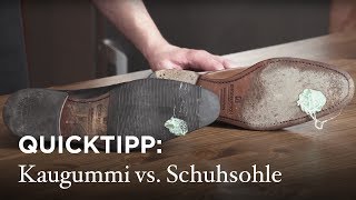 Quicktipp Kaugummi von Schuhsohle entfernen [upl. by Enialehs]