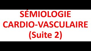 Semiologie Cardiaque  Examen clinique FMPC [upl. by Eisej]