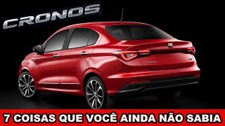 Fiat Cronos 7 COISAS QUE VOCÊ AINDA NÃO SABIA [upl. by Janeta]