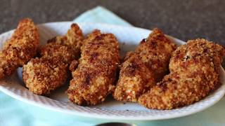 OVENFRIED CHICKEN TENDERS  CRISPY BAKED CHICKEN TENDERS [upl. by Dever]