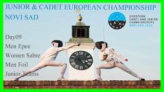 JUNIOR EUROPEAN CHAMPIONSHIP  Team Men Epee Foil Women Sabre  Piste Green [upl. by Melany]