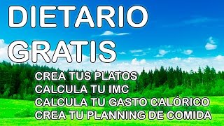 Dietario gratis  Como crear tus propias dietas gratis [upl. by Enreval]