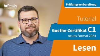 Tutorial GoetheZertifikat C1 LESEN  Die ab 2024 neue Prüfung [upl. by Ecinwahs294]