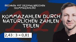 Dezimalbrüche Kommazahlen durch Natürliche Zahlen dividieren 1 2 3 4 5 6 7 8 9 10 [upl. by Barty319]