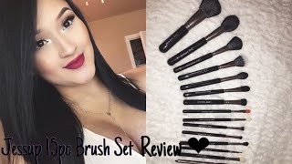 ♡Jessup 15pc Brush Set Review♡  Sigma Brush Dupes [upl. by Sebastien]