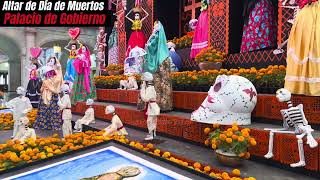 Altar de Día de Muertos en el interior del Palacio de Gobierno de Oaxaca [upl. by Hammad730]