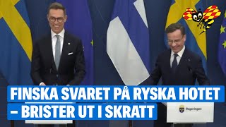 Finska svaret om ryska hotet – brister ut i skratt [upl. by Bohner]