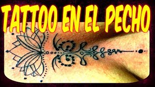 COMO HACER UN TATUAJE EN EL CENTRO DEL PECHO  TATTOO FORT [upl. by Zetnahs]