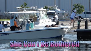 She Cant Be Bothered  Miami Boat Ramps  Black Point Marina  Wavy Boats  Broncos Guru [upl. by Biel833]