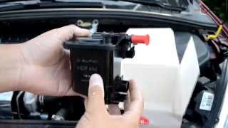 How to change fuel filter 16 HDI Peugeot 307 308 and Citroen C4 [upl. by Aloise362]