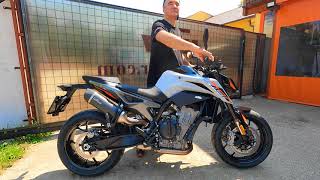 2023 KTM 790 DUKE LeoVince exhaust sound check [upl. by Kowal]