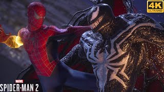 SpiderMan vs Venom with Sam Raimi Suit  Marvels SpiderMan 2 4K 60FPS [upl. by Otiragram]