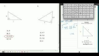 Pythagorean Theorem 2014 GED ® Math Test [upl. by Adnol]