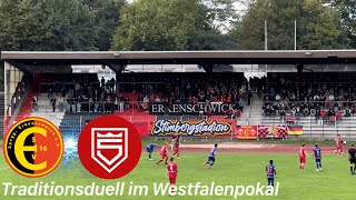 SpVgg Erkenschwick vs Sportfreunde Siegen  Protest der Fans bei Traditionsduell im Westfalenpokal [upl. by Launcelot]