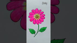 Daisy flower drawing amp colouring flowers daisy shorts [upl. by Gronseth]