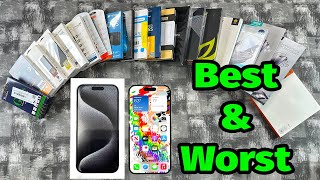 Best And Worst Screen Protectors for Apple iPhone 15 Pro [upl. by Amena337]