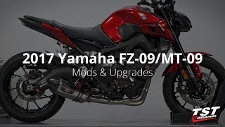 STREET 2017 Yamaha FZ09 Mods amp Upgrades [upl. by Airdnala651]