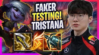 FAKER TESTING TRISTANA MID IN KOREA SOLOQ  T1 Faker Plays Tristana MID vs Qiyana  Season 2024 [upl. by Ahsiled]