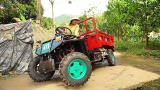 Using a restored ATV to harvest grass for goats and fish [upl. by Casanova807]