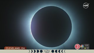 Solar eclipse in Northeast Ohio Cleveland experiences totality [upl. by Halilak]