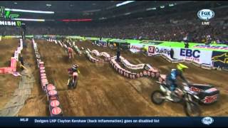 Ryan Zimmer Crash Heat 1 AMA Supercross 2014 ST LOUIS [upl. by Alamaj]