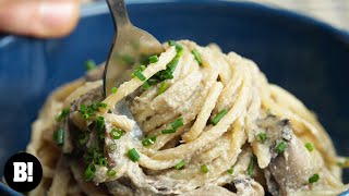 Simple amp Creamy Garlic Mushroom Pasta [upl. by Enytsirk945]