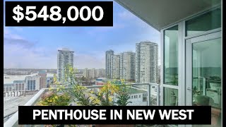 Metro Vancouver Condo Penthouse with spectacular views in New Westminster for 548K [upl. by Nalepka]