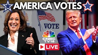 US Elections LIVE 2024 Presidential Election Coverage  America Votes LIVE  Trump Vs Harris  N18G [upl. by Gower]