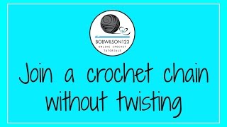 Join a crochet chain without twisting  Crochet Quickie [upl. by Kentiggerma696]