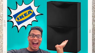 How to Install a Floating Shoe Cabinet  DIY IKEA Trones Cabinet Install [upl. by Landes]